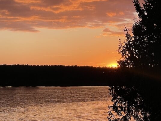 SIRVIS-owe projekcje, zdjęcie: zachód słońca - SIRVIS - jezioro Serwy - Suwalszczyzna