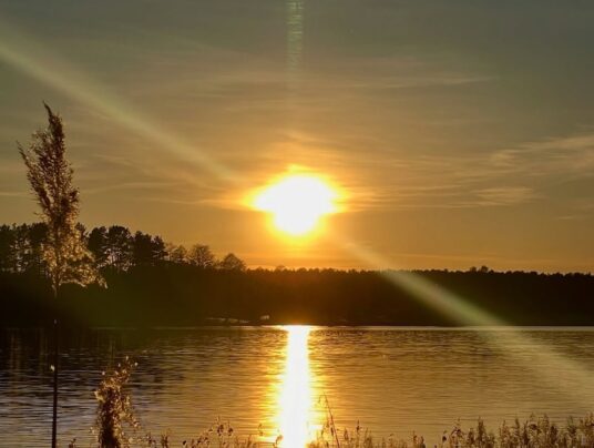 SIRVIS-owe projekcje, zdjęcie: zachód słońca - SIRVIS - jezioro Serwy - Suwalszczyzna