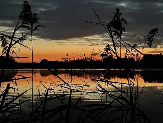 SIRVIS-owe projekcje, zdjęcie: zachód słońca - SIRVIS - jezioro Serwy - Suwalszczyzna