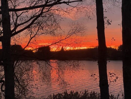 SIRVIS-owe projekcje, zdjęcie: zachód słońca - SIRVIS - jezioro Serwy - Suwalszczyzna